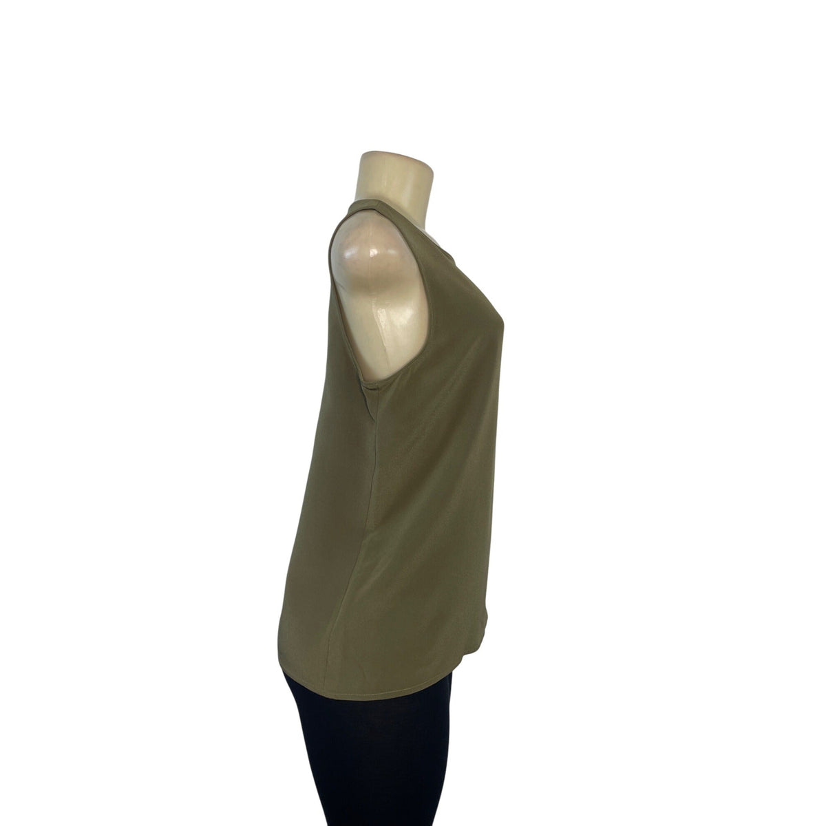 Collection Point Of View  Olive Green Sleeveless Blouse Womens Size S