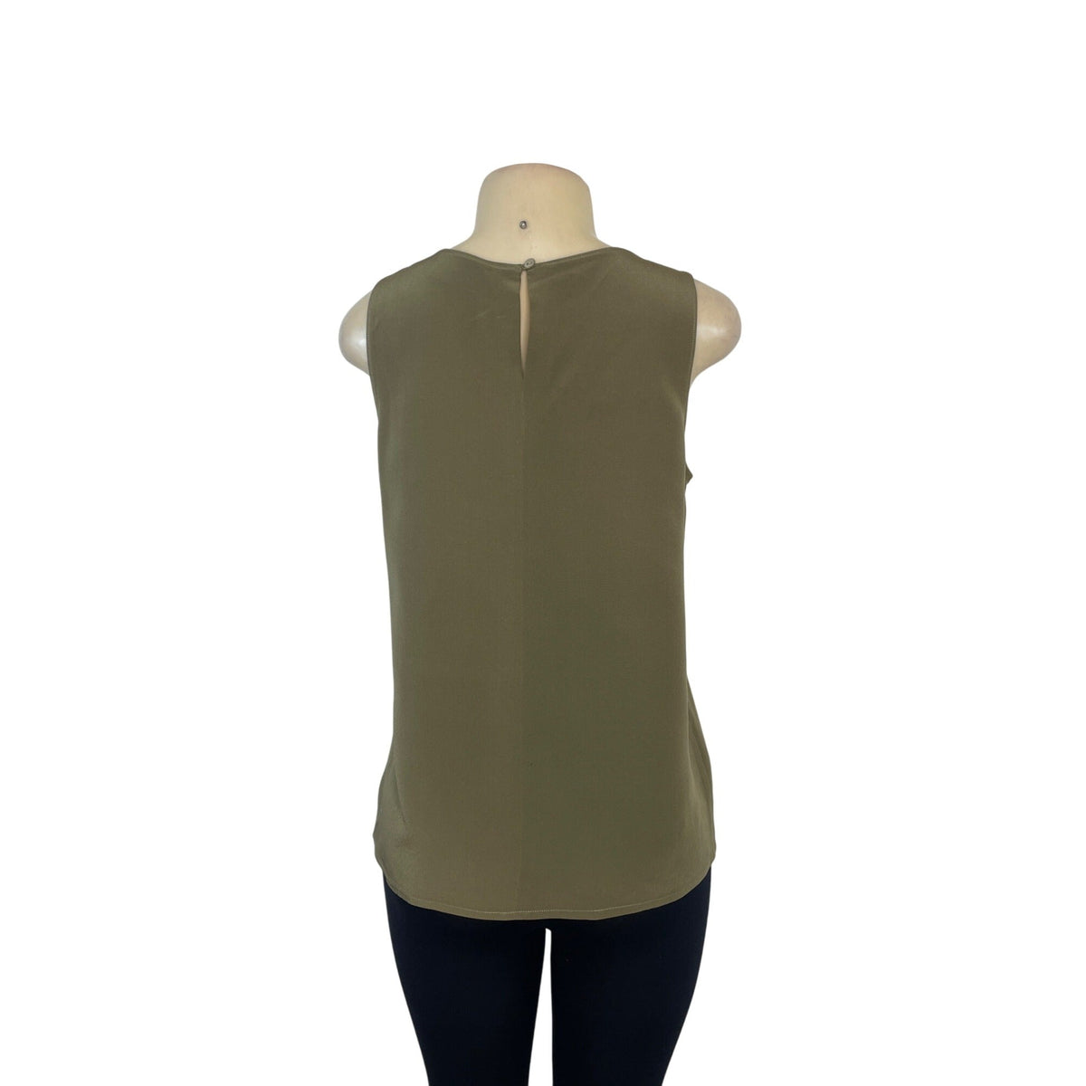 Collection Point Of View  Olive Green Sleeveless Blouse Womens Size S