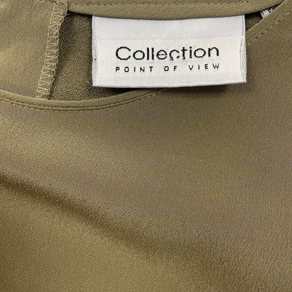 Collection Point Of View  Olive Green Sleeveless Blouse Womens Size S