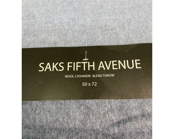 Unisex One Size Saks Fith Avenue Ombre Blue And Black Shawl And Banket New