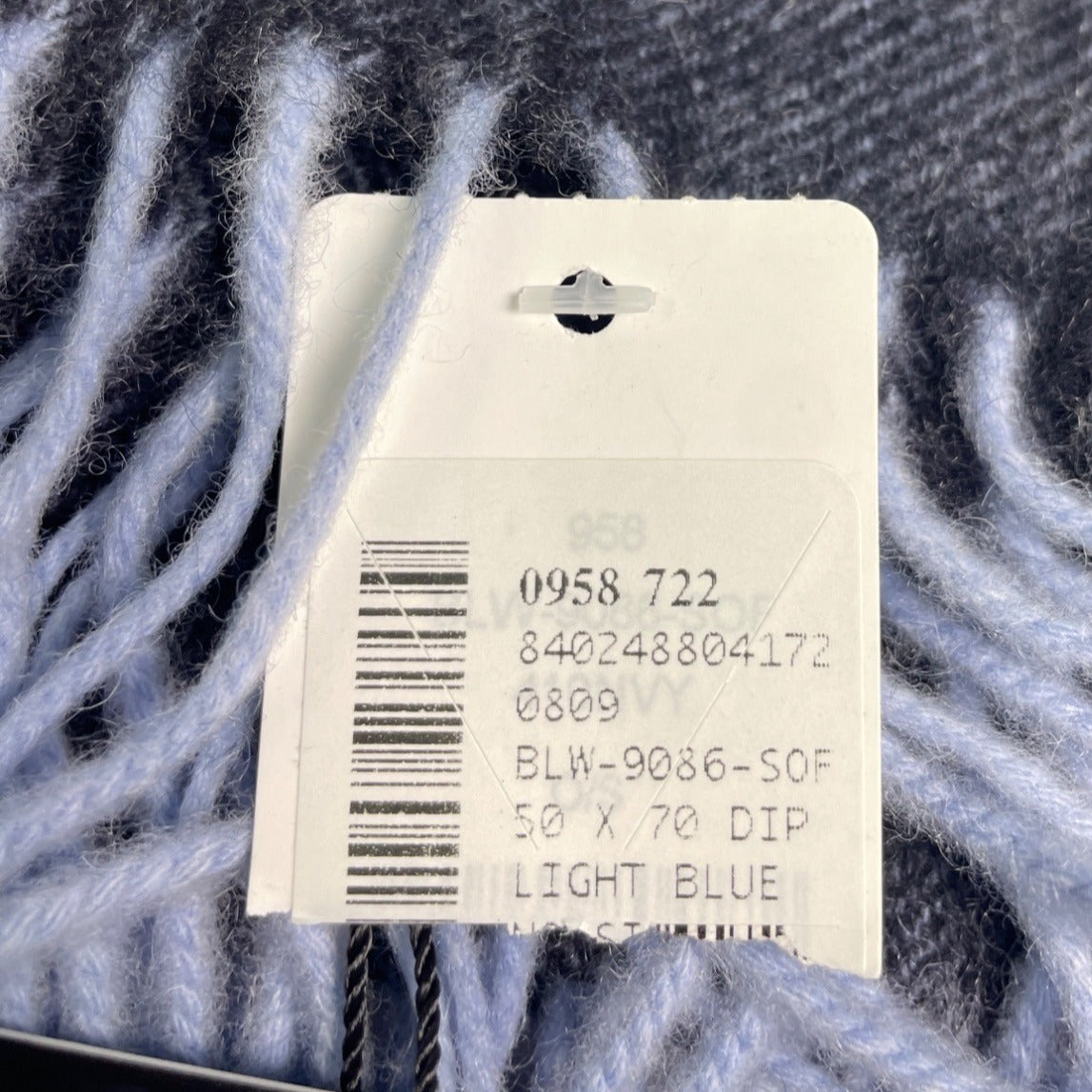 Unisex One Size Saks Fith Avenue Ombre Blue And Black  Shawl And Banket New