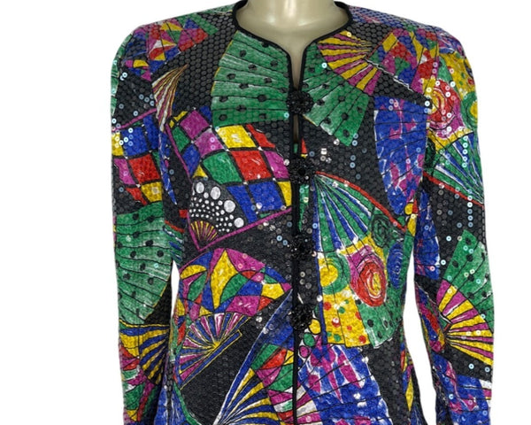Katherine Lindsay Multicolor Sequin Jacket By Matthew Womens