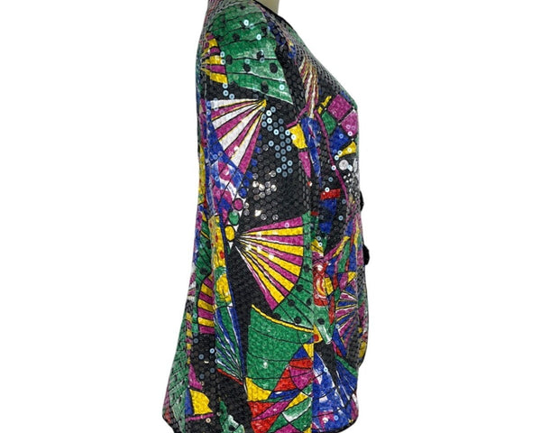 Katherine Lindsay Multicolor Sequin Jacket By Matthew Womens