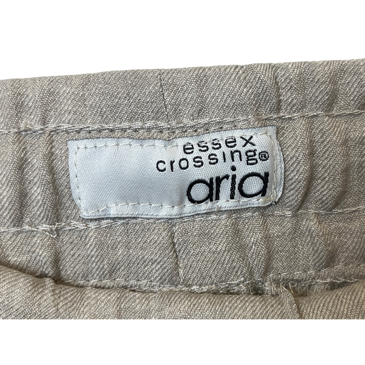 Essex Crossing Aria Mens Beige Lightweight Drawstring Pants Casual Relaxed Fit