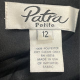 Patra Petite Womens Black Layered Ruffle Sleeveless Dress Cocktail Size 12