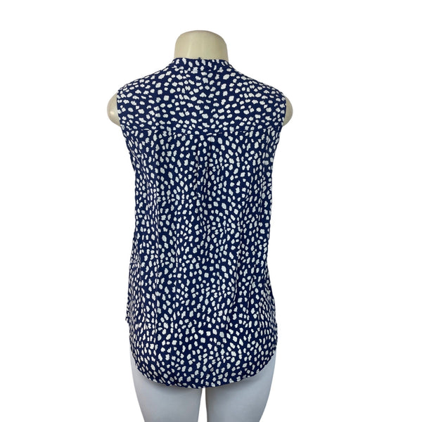 Joie Women's Navy Blue Sleeveless Blouse Sz M - NWT