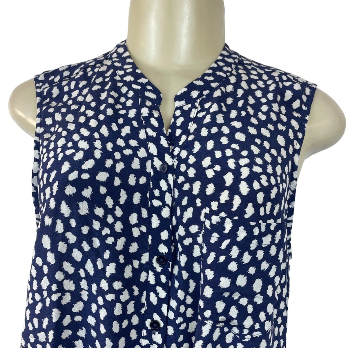 Joie Women's Navy Blue Sleeveless Blouse Sz M - NWT