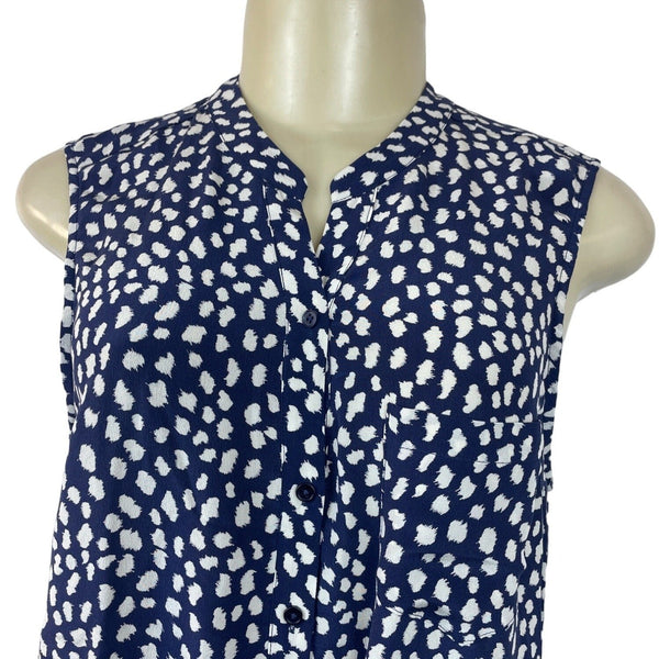 Joie Women's Navy Blue Sleeveless Blouse Sz M - NWT