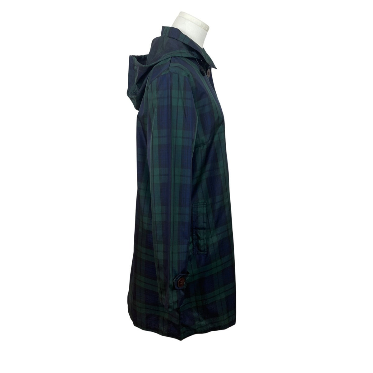 Teflon Women's Rain Coat With Hood & Buttons For Women Size (9-11)- NWT