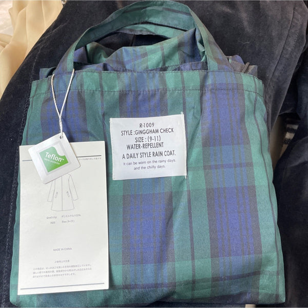 Teflon Women's Rain Coat With Hood & Buttons For Women Size (9-11)- NWT