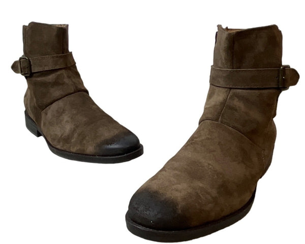 Johnston & Murphy Women's Brown Gunsmoke Suede Leather Whitaker Hbt Ankle Boots Sz 12 - NWB