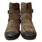 Johnston & Murphy Women's Brown Gunsmoke Suede Leather Whitaker Hbt Ankle Boots Sz 12 - NWB