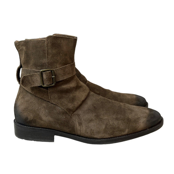 Johnston & Murphy Women's Brown Gunsmoke Suede Leather Whitaker Hbt Ankle Boots Sz 12 - NWB