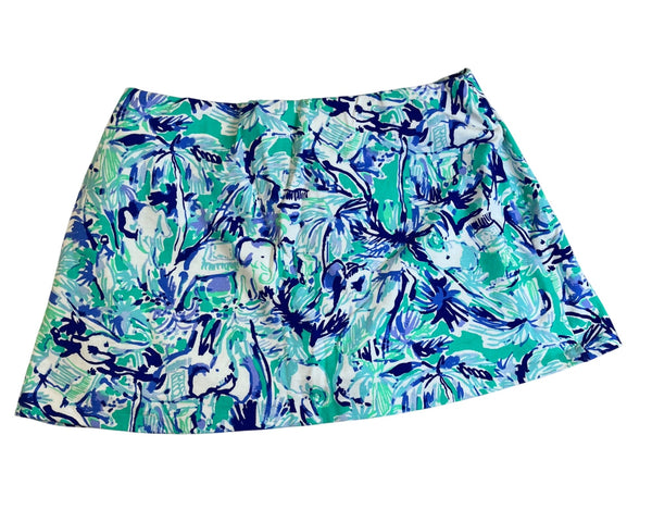 Lilly Pulitzer Women’s Multicolor Stretch Skort Tropical Floral Size L