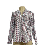 Grayson Women's Bycicle Print Longsleeve Dress Shirt Sz 2 - NWT