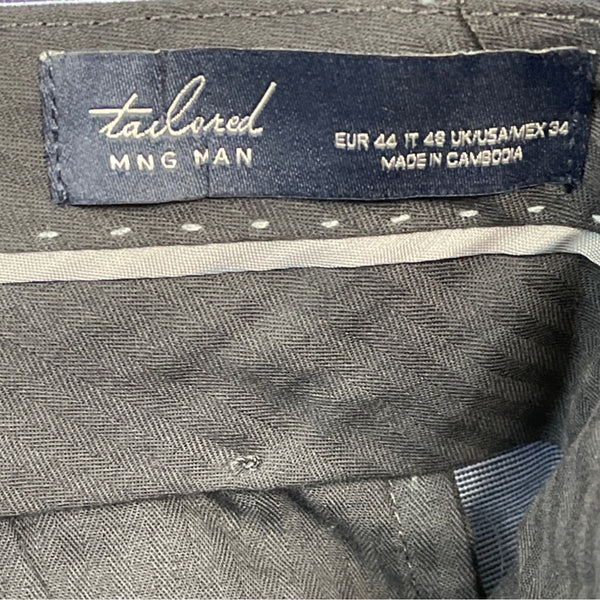 MNG Mens Blue Paulo Stretch & Tailored Formal Trousers Size 34 - NWT
