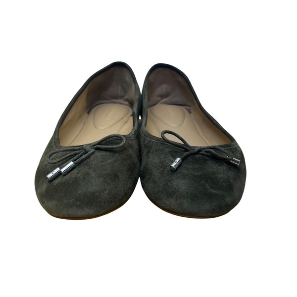 Lauren Ralph Lauren Women’s Dark Olive Suede Jayna Slip-On Ballet Flats Size 8.5