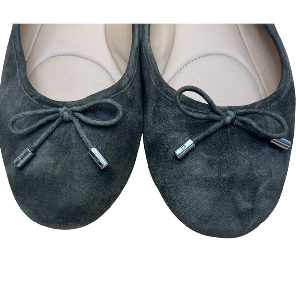 Lauren Ralph Lauren Women’s Dark Olive Suede Jayna Slip-On Ballet Flats Size 8.5