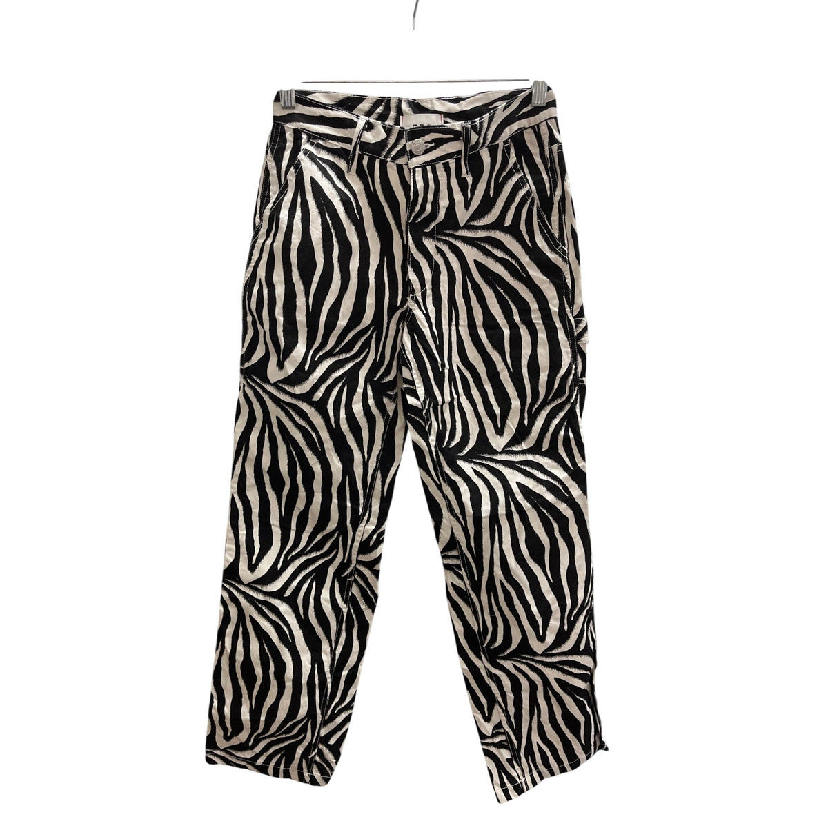 BDG Womens Zebra Print Cotton Pants Black/White Size 24 Slim Fit Casual Stylish