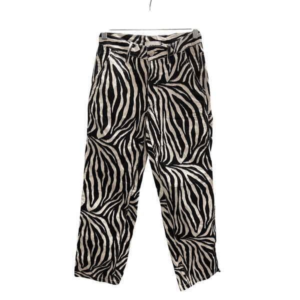 BDG Womens Zebra Print Cotton Pants Black/White Size 24 Slim Fit Casual Stylish