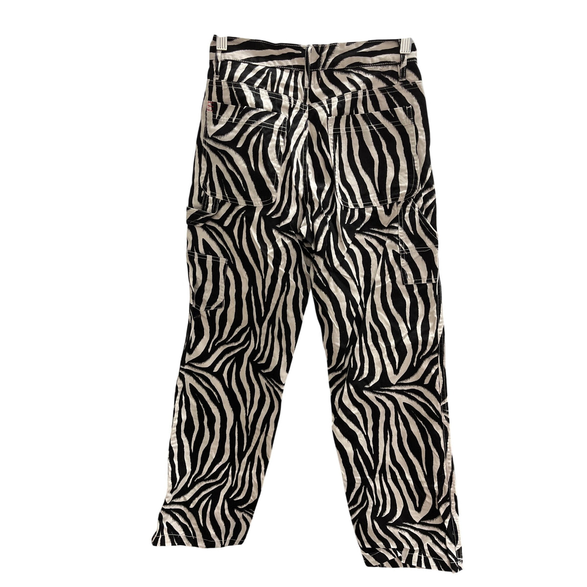 BDG Womens Zebra Print Cotton Pants Black/White Size 24 Slim Fit Casual Stylish