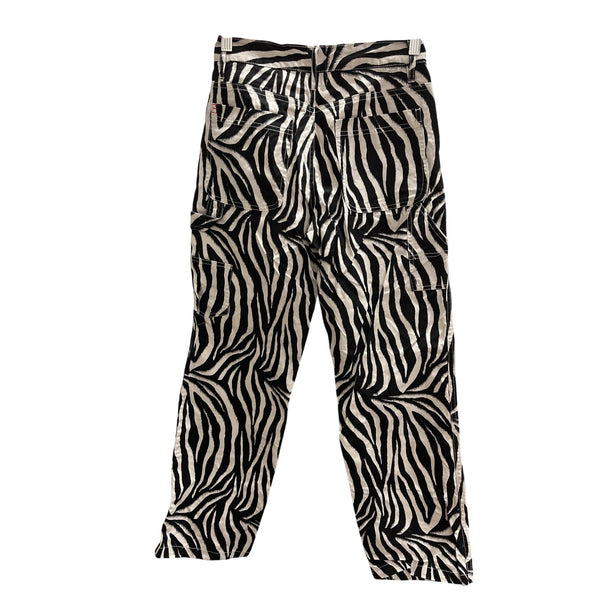 BDG Womens Zebra Print Cotton Pants Black/White Size 24 Slim Fit Casual Stylish