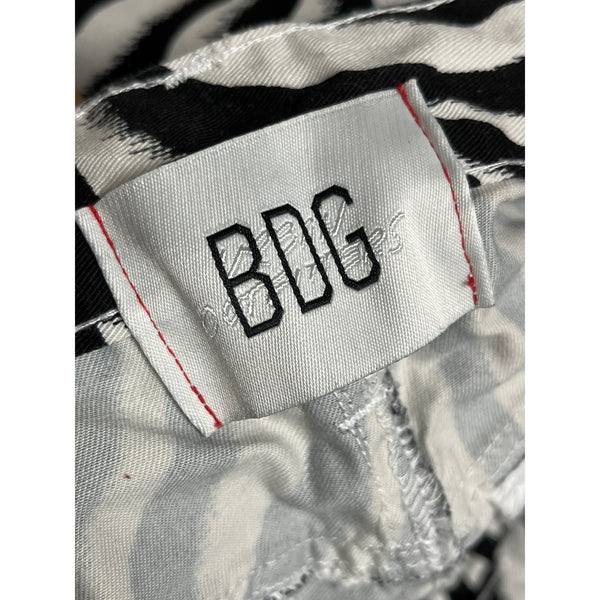 BDG Womens Zebra Print Cotton Pants Black/White Size 24 Slim Fit Casual Stylish