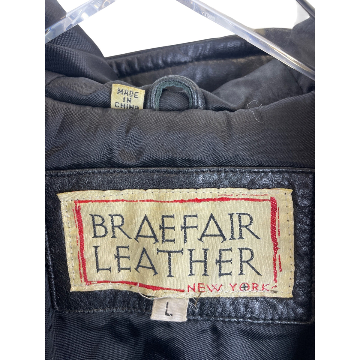 Braefair Leather Womens Black Hooded Full-Length Coat Button Front Size L