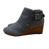 Dr. Scholls Create Women’s Gray Side Zipper & Buckle Wedge Ankle Booties Sz 10M