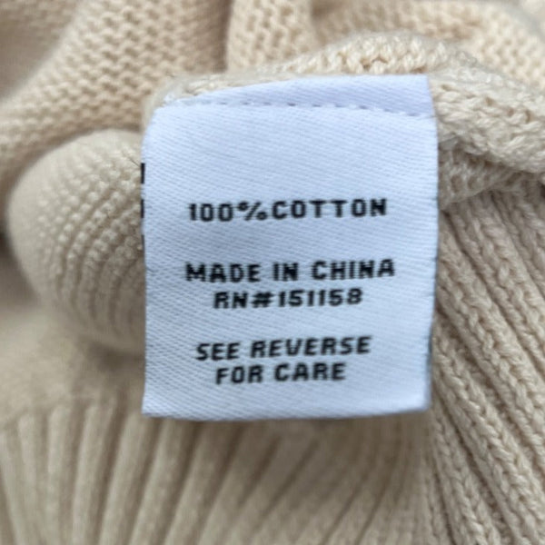 525 Evereve Womens Beige Cotton Long Sleeve Round Neck Sweatshirt Size L - New