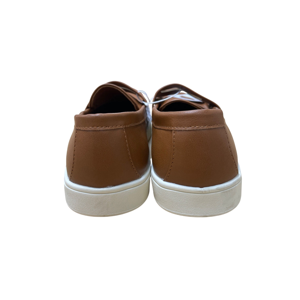 Avenue Mens Brown Casual Loafer Shoes Faux Leather Slip-On Style Size 9 NWT