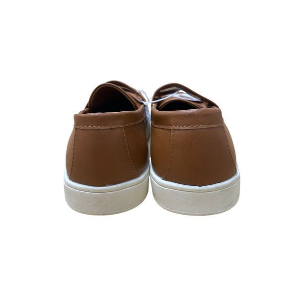 Avenue Mens Brown Casual Loafer Shoes Faux Leather Slip-On Style Size 9 NWT