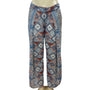 Anthropologie Elevenses Women's Blue and Red Seaflower Print Palazzo Pants Sz 0P