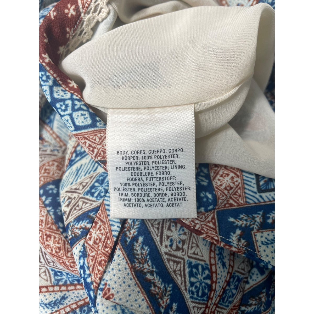 Anthropologie Elevenses Women's Blue and Red Seaflower Print Palazzo Pants Sz 0P