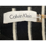 Calvin Klein Black & White Sleeveless Striped Knit Dress Women’s Size M