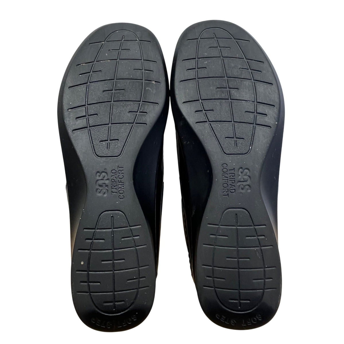 SAS Womens Black Leather Cut-Out Design & Adjustable Strap Comfort Shoes Size 9M