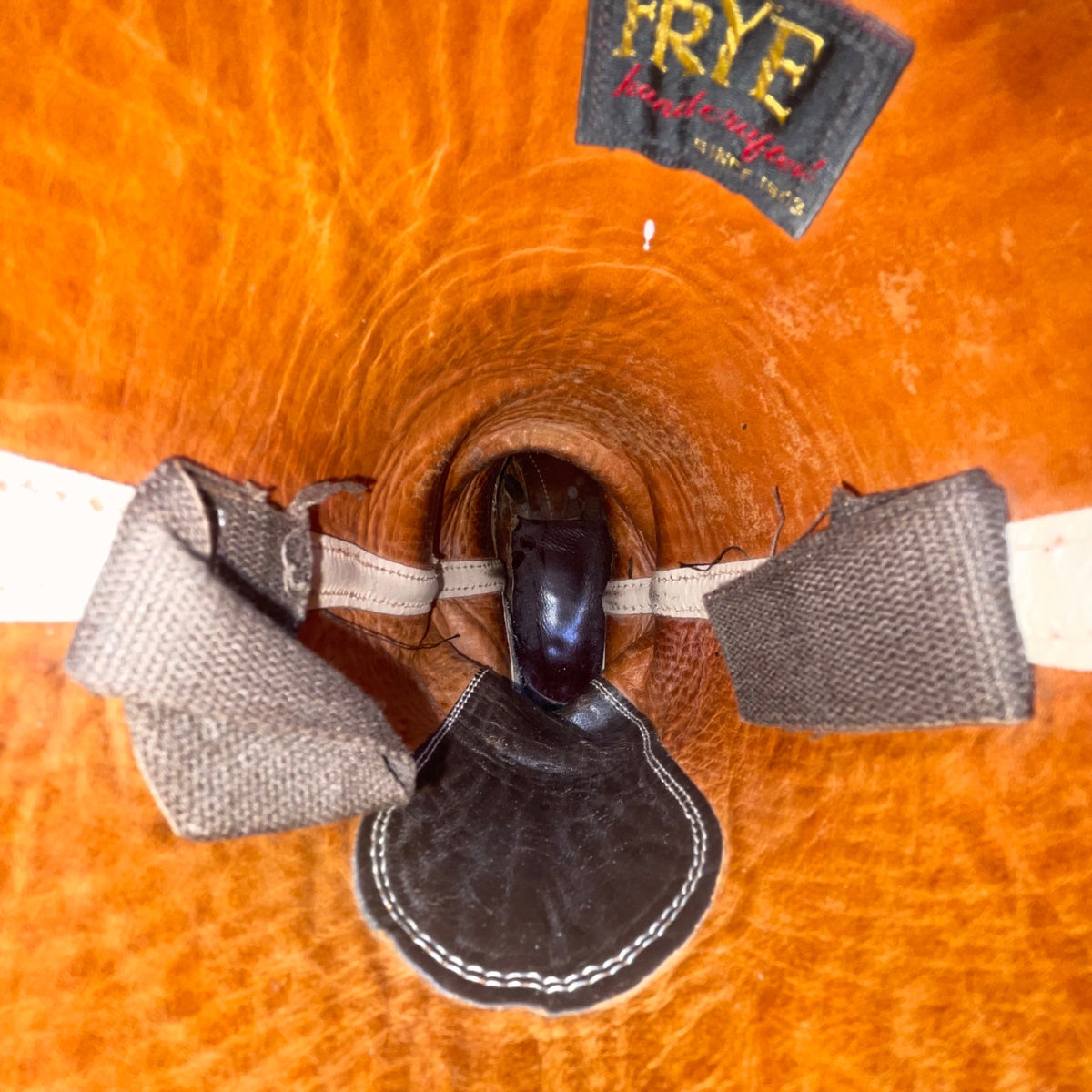 Vintage Frye Men’s Brown Leather Harness Handcrafted Mid-Calf Boots Sz 8.5D