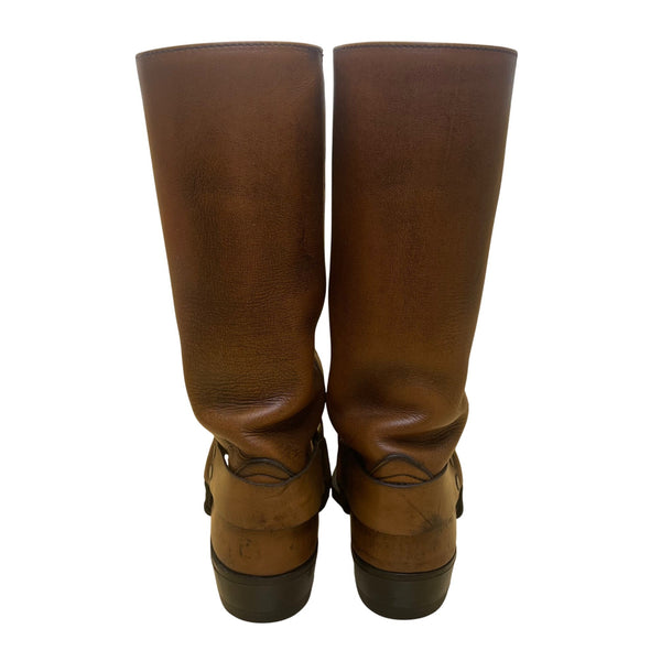 Vintage Frye Men’s Brown Leather Harness Handcrafted Mid-Calf Boots Sz 8.5D