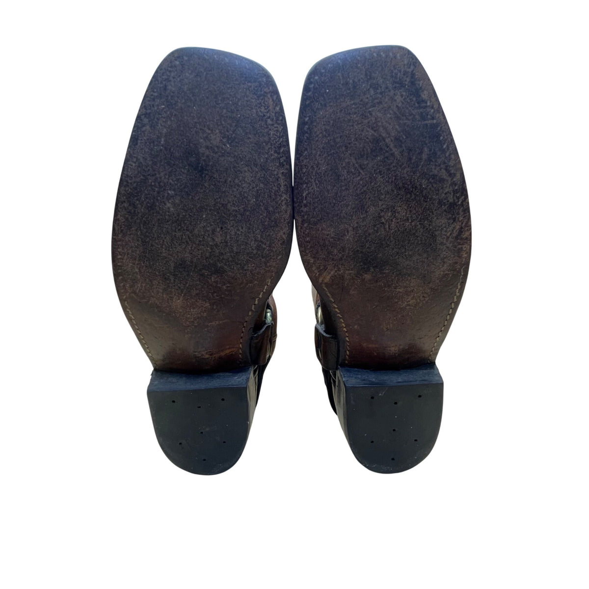 Vintage Frye Men’s Brown Leather Harness Handcrafted Mid-Calf Boots Sz 8.5D