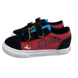 Vans X The Simpsons Kids El Barto Black & Red Canvas Flat Sneakers Size 10 - New