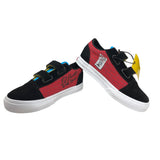 Vans X The Simpsons Kids El Barto Black & Red Canvas Flat Sneakers Size 10 - New