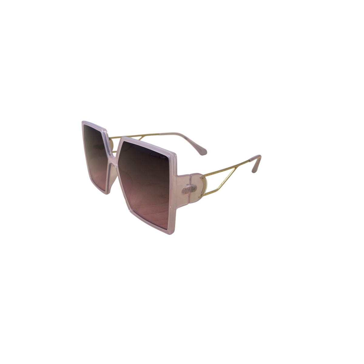Hexagon Women Pink Gradient Lens Oversized Sunglasses