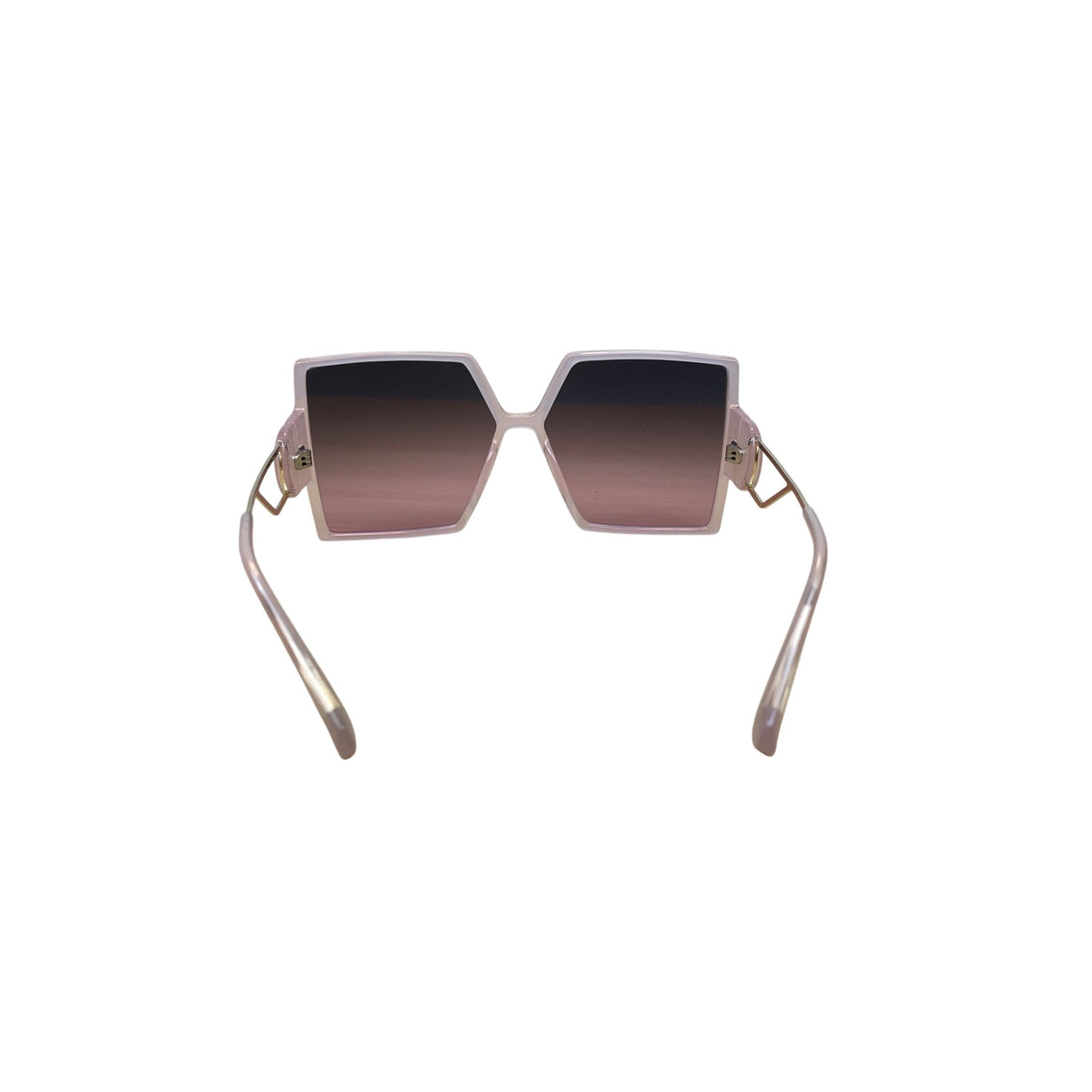 Hexagon Women Pink Gradient Lens Oversized Sunglasses