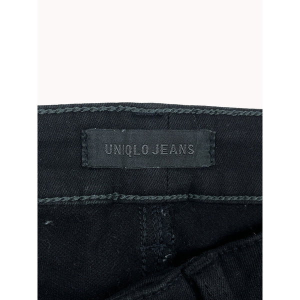 Uniqlo Skinny Tapered Fit Black Jeans Ultra Stretch Mid Rise Women's 23x33