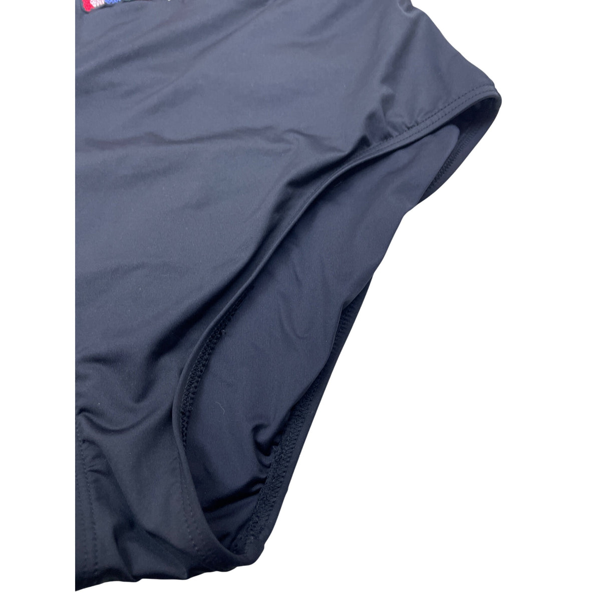 La Blanca Women’s Black Floral Embroidered Halter Swimsuit One Piece Size 12