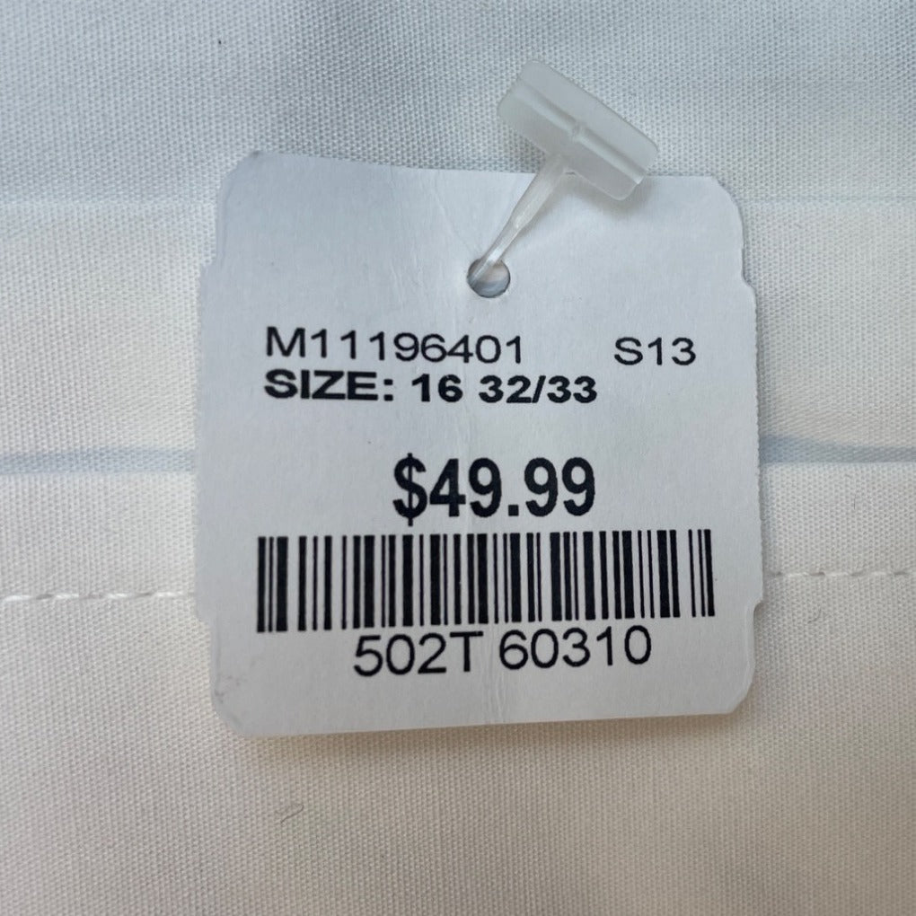 Joseph & Feiss Mens Shirt 16 32/33 Front White With Black Bow Tie - New