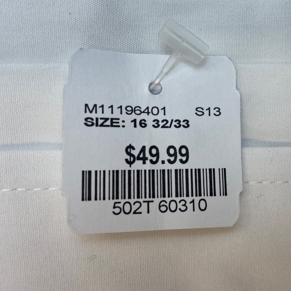 Joseph & Feiss Mens Shirt 16 32/33 Front White With Black Bow Tie - New