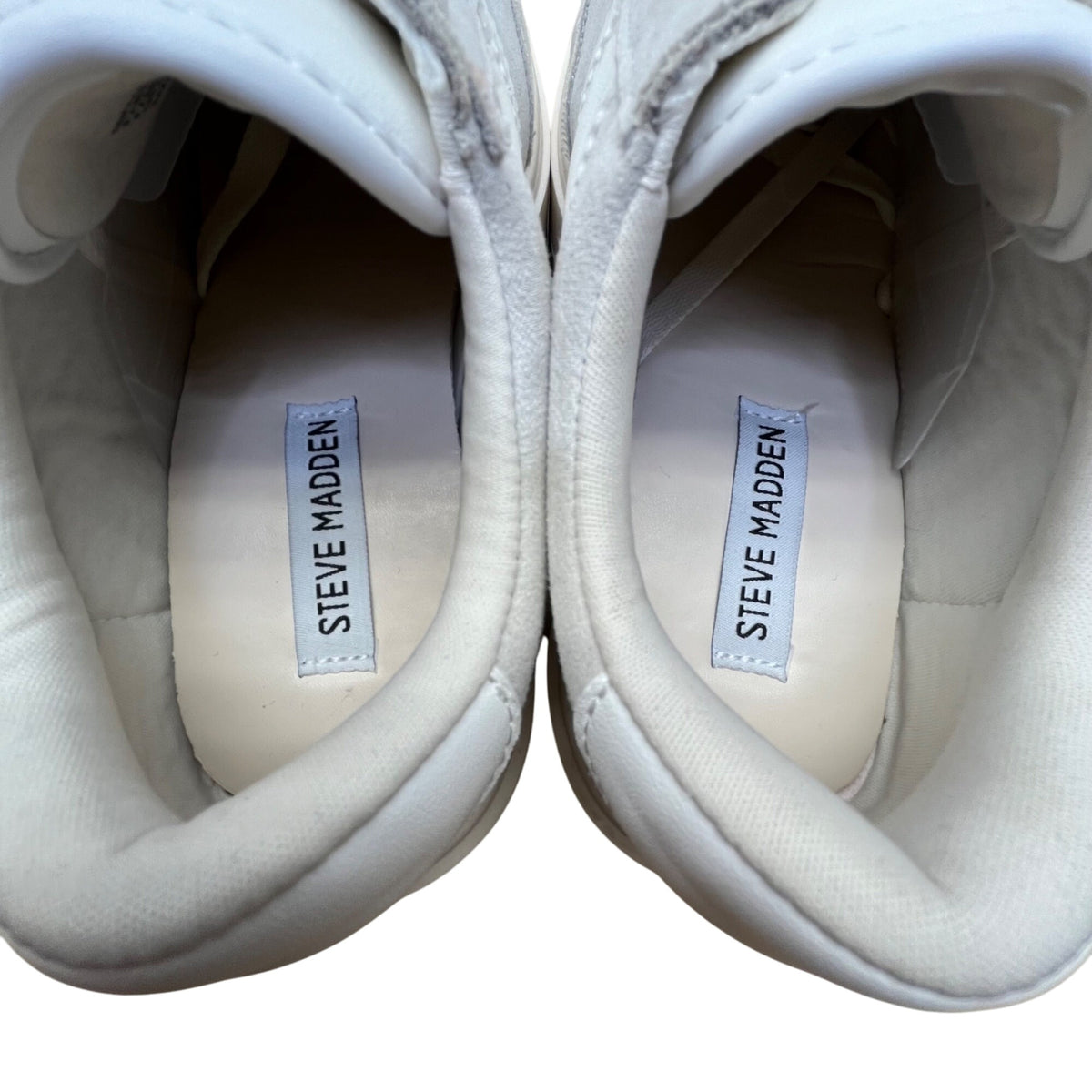 Steve Madden Women’s Gray White Suede Casual Platform Ninja Sneakers Size 6M