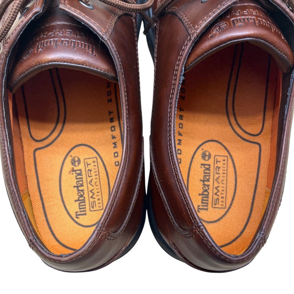 Timberland Mens Brown Leather Montgomery PTO Lace-Up Shoes Size 13M - New