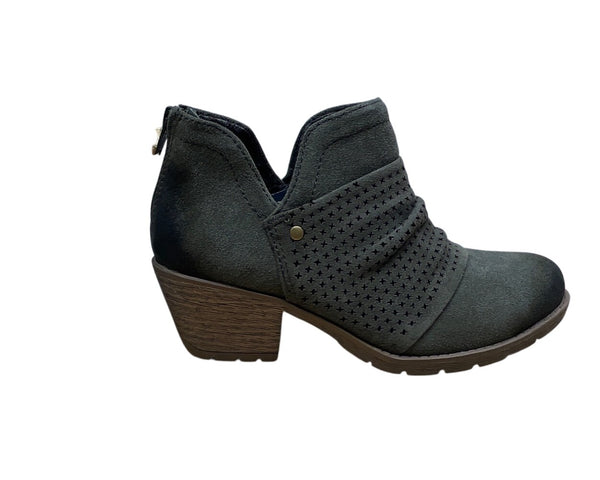 Earth Origins Women’s Olive Green Suede Leather Amanda Ankle Boots Size 6.5